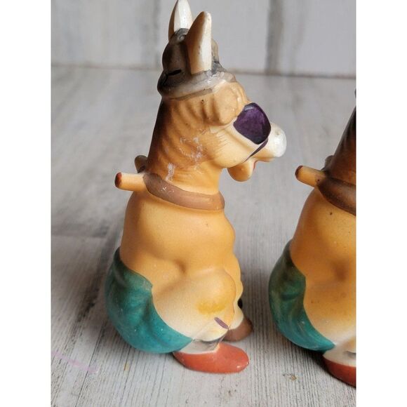 Vintage Japan donkey mule ceramic salt shakers‎ - Picture 5 of 8